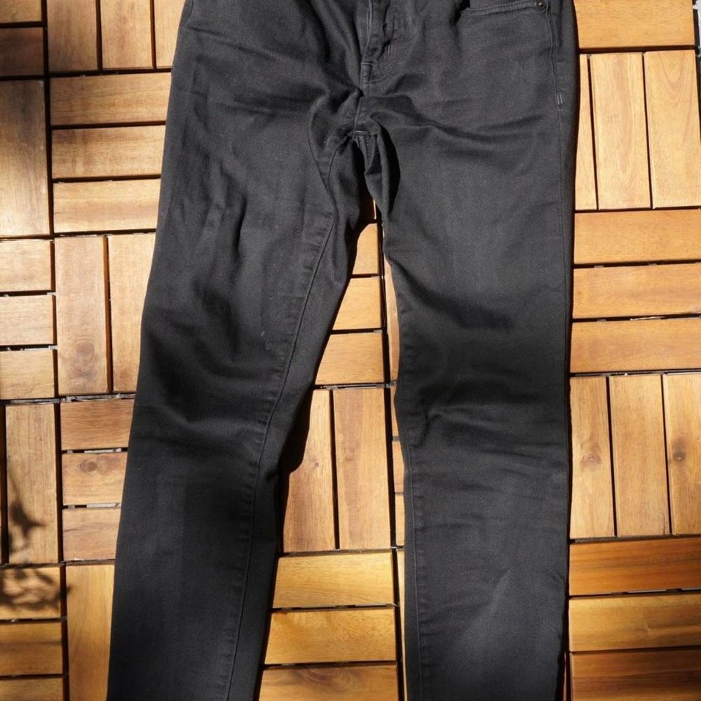 Madewell low rise black 8''skinny stretchy jeans 25" woman